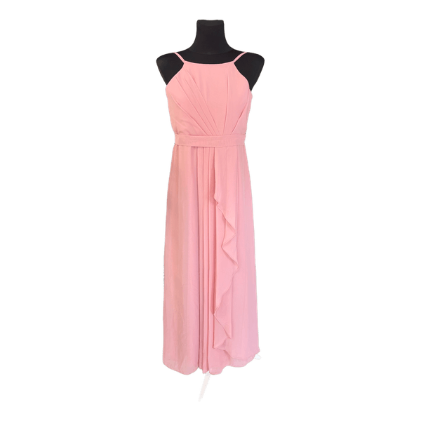 Pink chiffon maxi dress