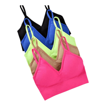 Set of ribbed crop tops