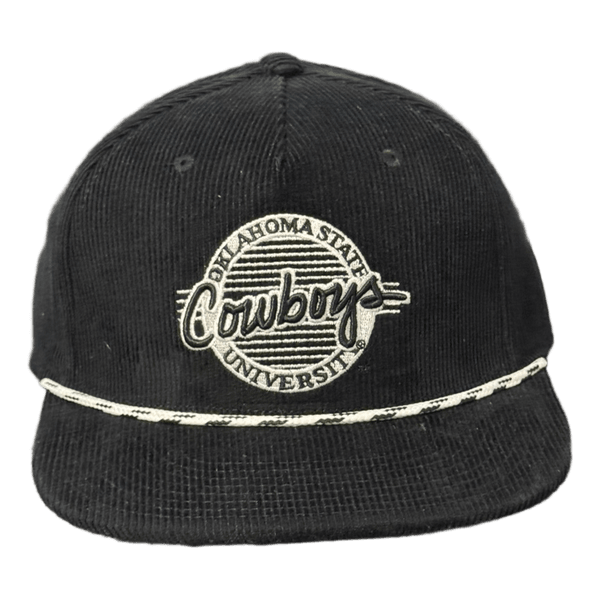 Black corduroy baseball cap
