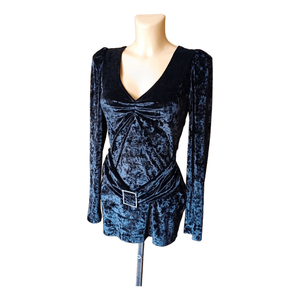 Black velvet dress