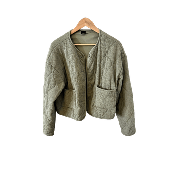 Quilted green jacket