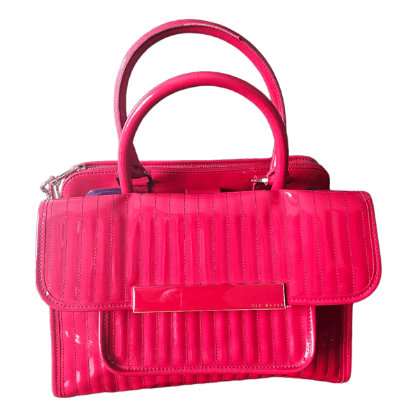 Ted Baker in red patent leather handbag