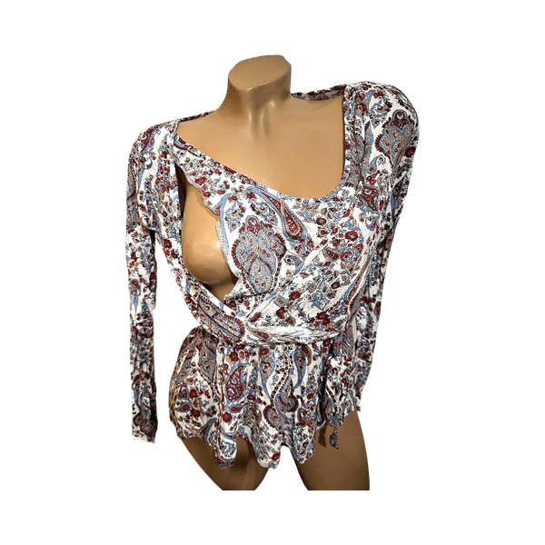 H&M mama S Multicolor paisley print top