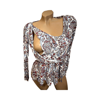 H&M mama S Multicolor paisley print top