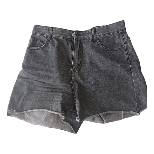 Grey denim shorts