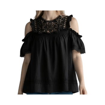 Musta off-shoulder pusero