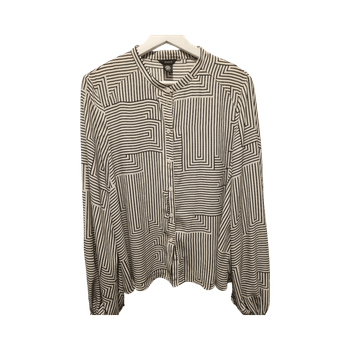 Striped button-up blouse