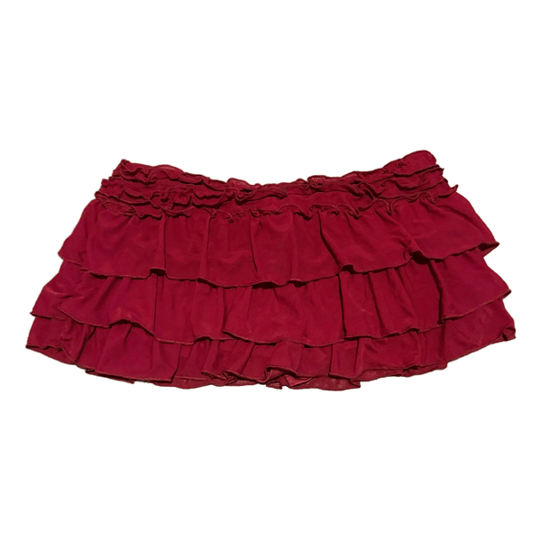Red ruffled skort