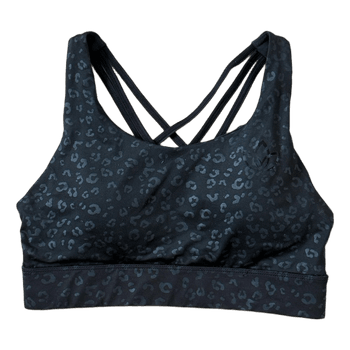 Black cheetah print sports bra