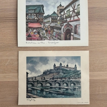 Vintage postcards, Rüdesheim am Rhein