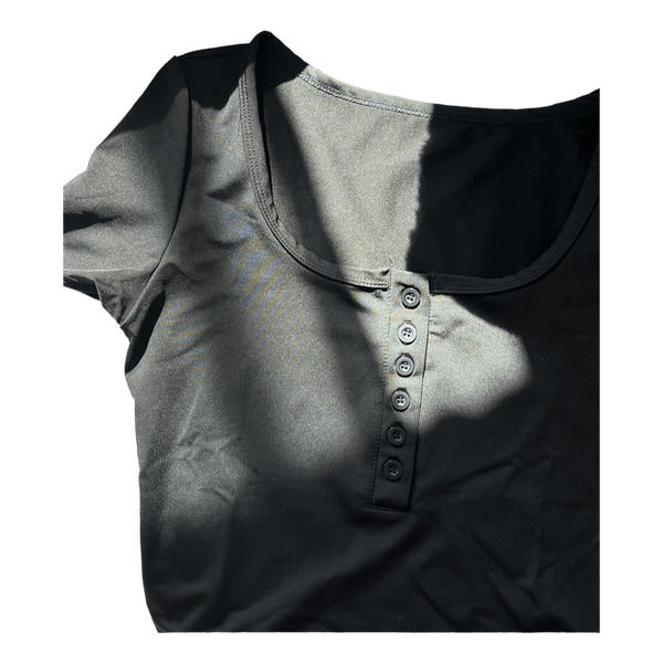 Black button top