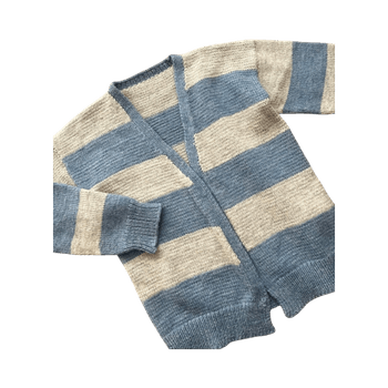 Käsintehty sininen villatakki  s