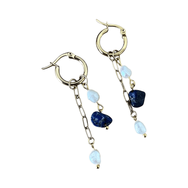 Korvakorut lapis lazuli