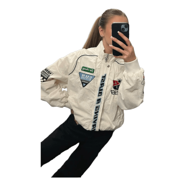 White Bershka bomber jacket