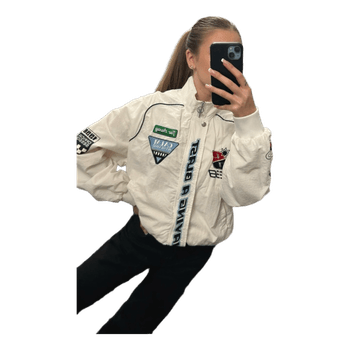 White Bershka bomber jacket