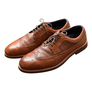 Brown leather brogues