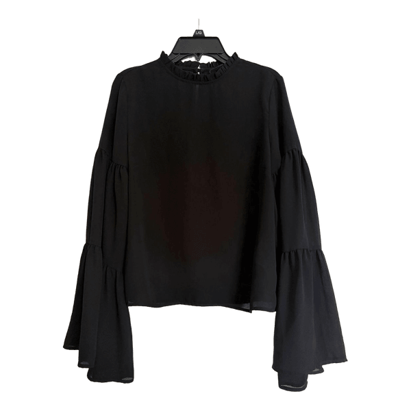Svart volangblus Gina Tricot