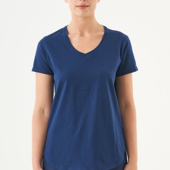 Organic cotton v-kaula-aukkoinen t-paita