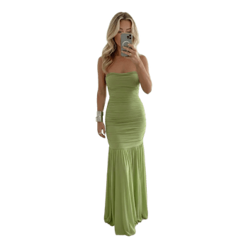 Grünes Maxikleid