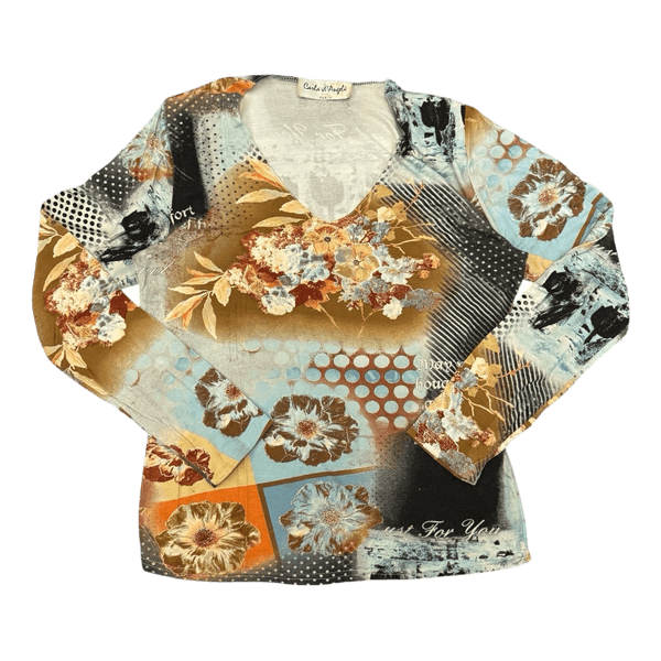 Carla d'Angeli floral top vintage y2k