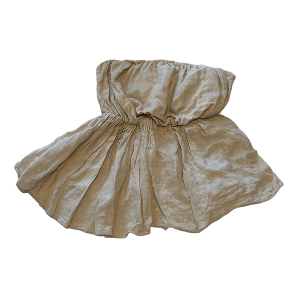 Beige stropløs top