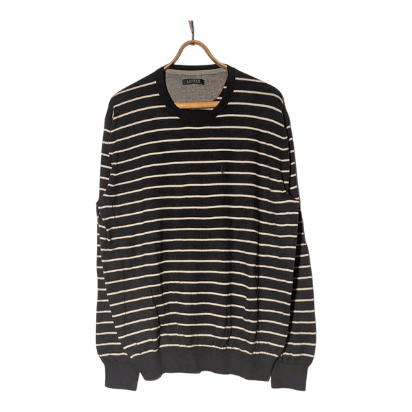 🧥 Lauren Ralph Lauren Striped Sweater – Navy / White (Fits L–XL)