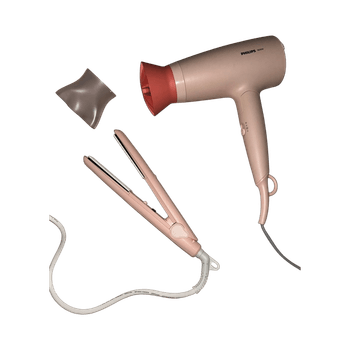 Philips hiustenkuivain + suoristinrauta