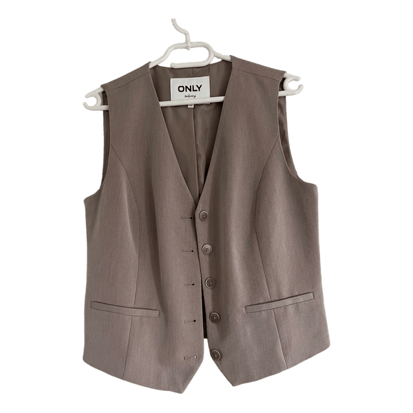 Gråbrun vest fra Only