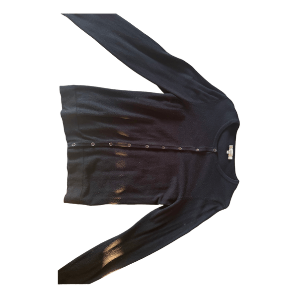 Sort langærmet cardigan