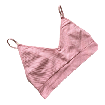 Pink ribbed bralette