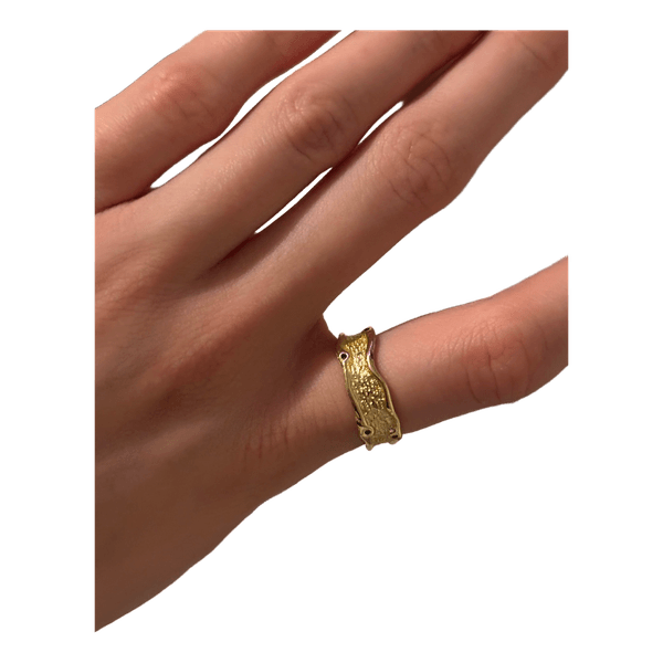 Guld Ring m. Sten