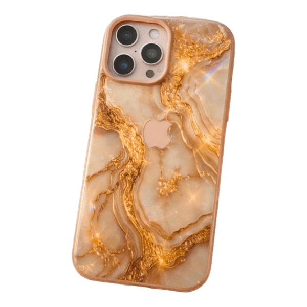 Gold marble phone case