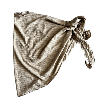 Beige patterned wrap skirt