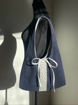 Lovely navy hobo bag