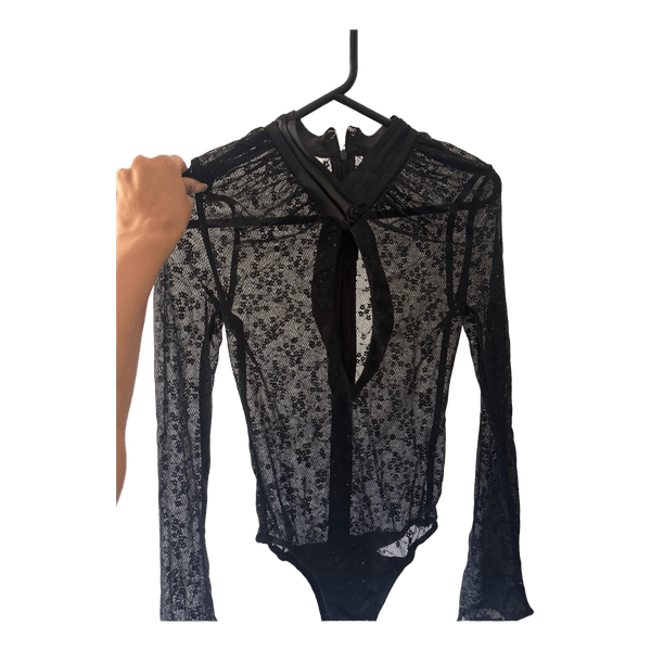 Black lace bodysuit
