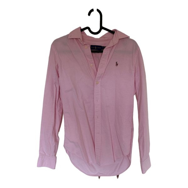 Pink bomuldsskjorte