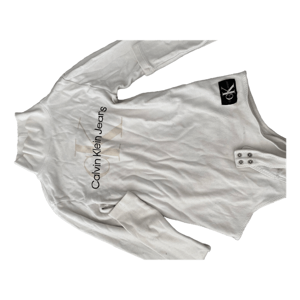 White calvin klein cotton bodysuit