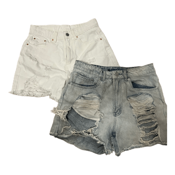 Denim shorts set