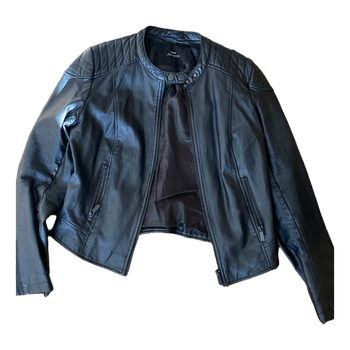 Black faux leather jacket