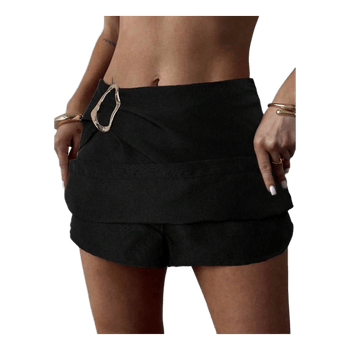 Black skort with buckle
