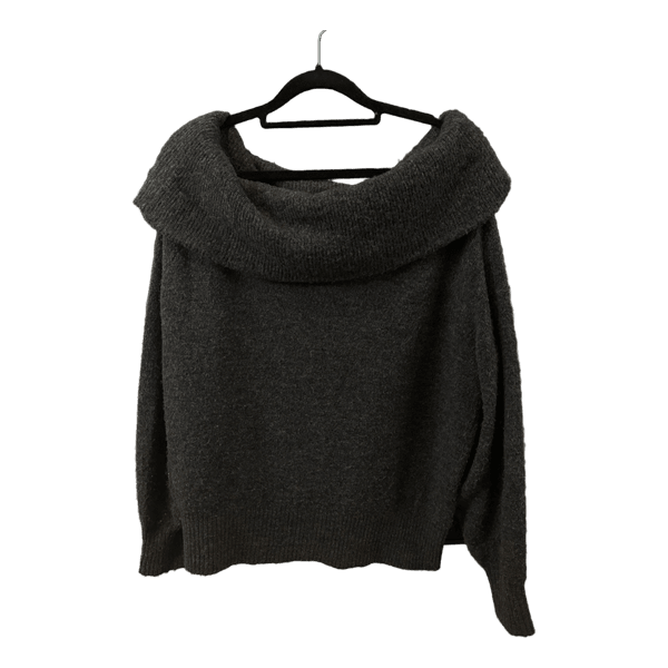 Harmaa off-shoulder neule