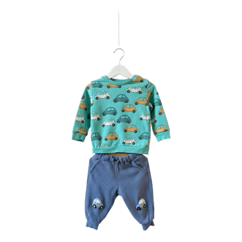Baby car print outfit