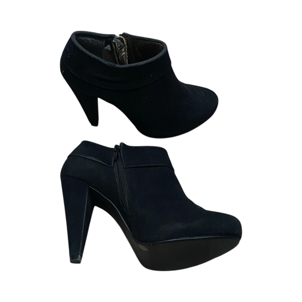 Black suede ankle boots