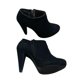 Black suede ankle boots
