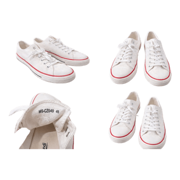 White canvas sneakers