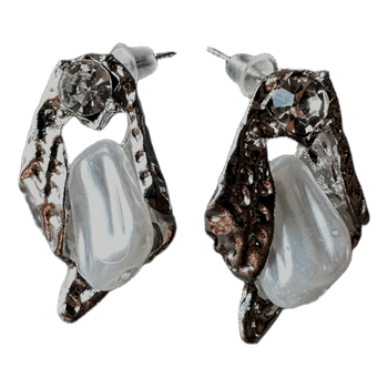 Silver tone stud earrings