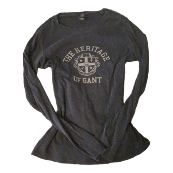 Grå Gant langærmet t-shirt