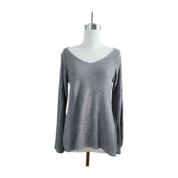 Harmaa pellavaneule M/L