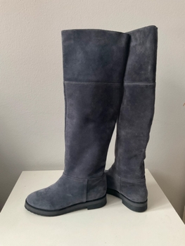 Real genuine leather suede grey boots from Miss Renzi Italy