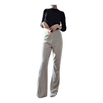 Beige ribbed trousers